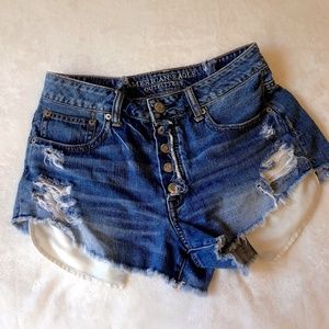 American Eagle Distressed Jean Shorts